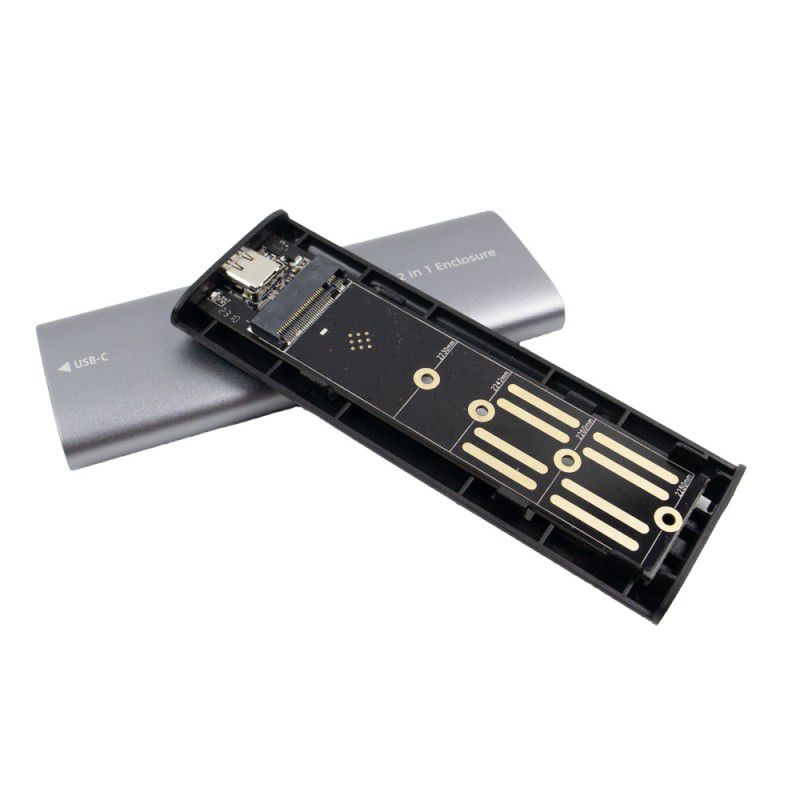 WALNUTA USB 3.1 Type C to M.2 Dual Bay External Hard Drive Docking
